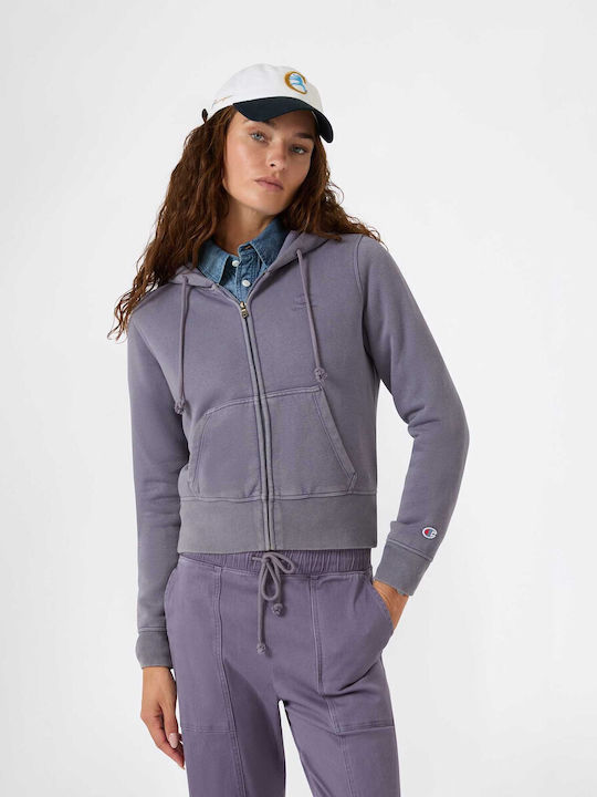 Women's Sweatshirt Jacket Hooded Purple