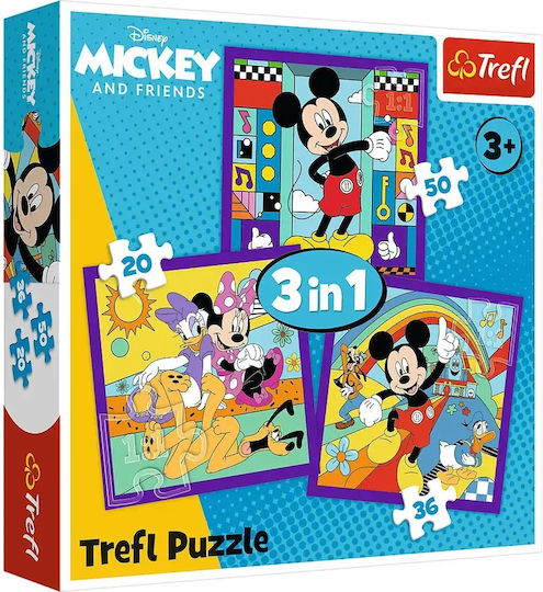 Kinderpuzzle Mickey und Sein Fröhliches Team für 3+ Jahre Trefl