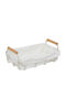 5Five Bread Basket Metallic White 27.6x15.9x10.9cm