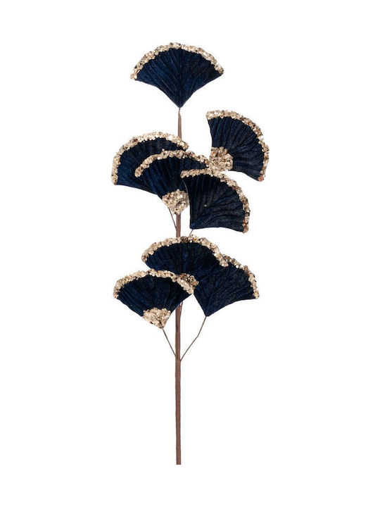Blaues Samt Zweigstelle Ginkgo Glitter – 65cm 230.035.0009.16