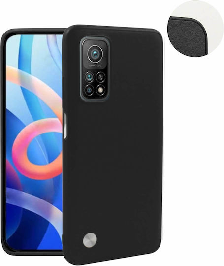 Bodycell Husă Vegan Back Cover Plastic / Piele Neagră Xiaomi Mi 10T / Mi 10T Pro