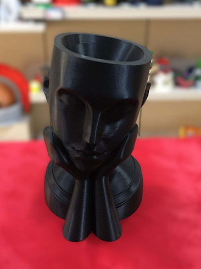 3D Art Shop Plastic Vase Black 14x20cm