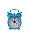 Out of the Blue Out of the Blue Tischuhr Metallisch mit Wecker Hellblau 79/3071