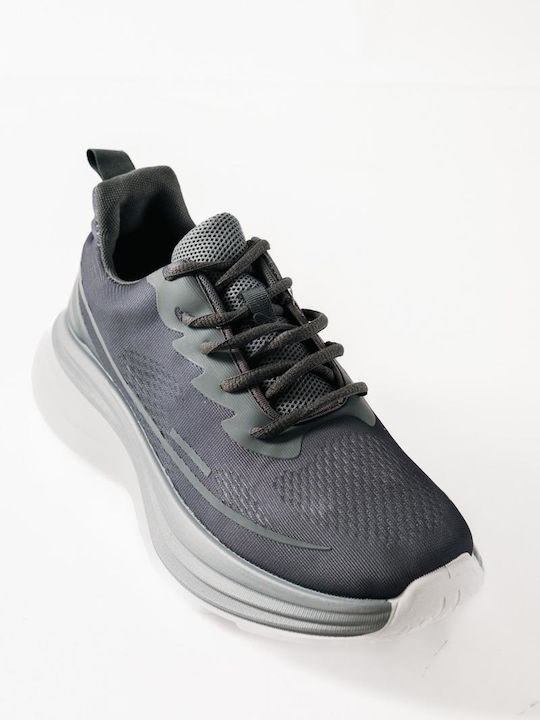 Herren Flatforms Sneakers Grau