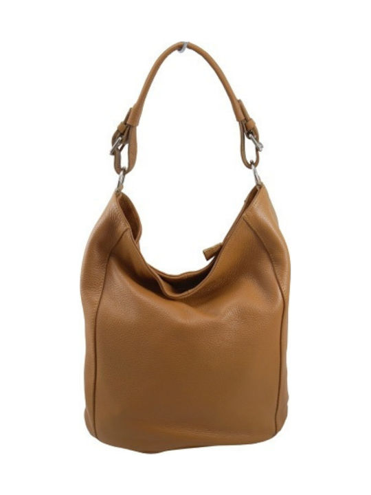 Mybag Leder Damentasche Schultertasche Tabac Braun