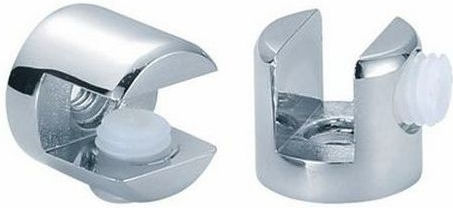 10mm Glass Support Round Matte Nickel Φ20 X 19mm 1pc