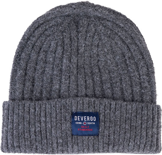 Beanie Unisex Σκούφος Πλεκτός σε Γκρι χρώμα
