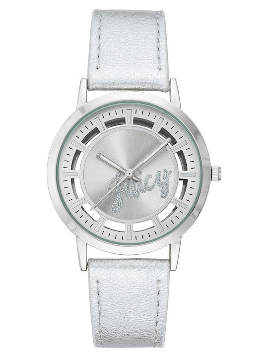 Juicy Couture Women's Watch with White Leather Strap