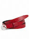 Leather Women's Belt Red