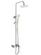 Inter Ceramic Adjustable Shower Column with Mixer Silver