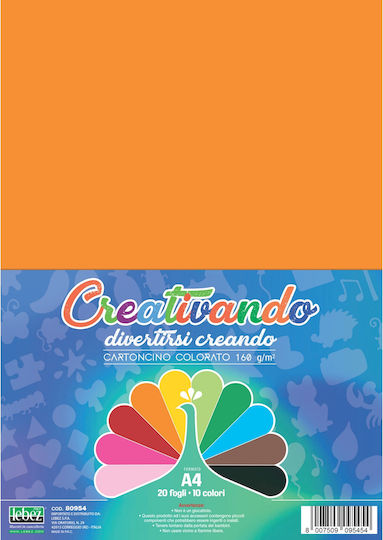 Assorted Colored Cardboard 20 Colors A4 21 X 29.7 Cm 160 G/m2