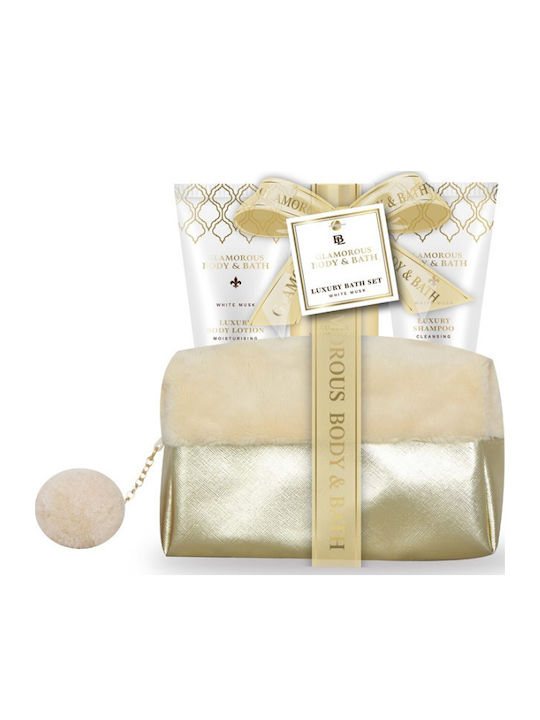 Folia Professional Glamorous Gold Pom Pom Σετ Περιποίησης για Καθαρισμό Σώματος 4τμχ