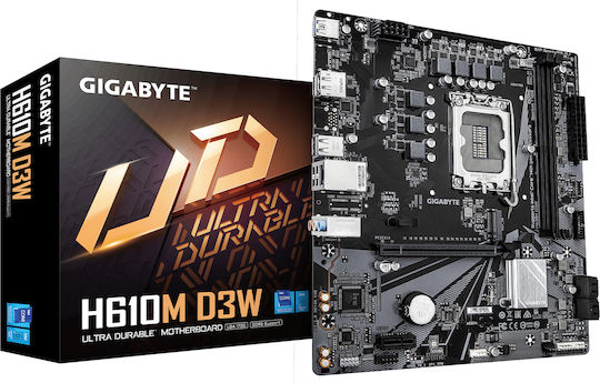Gigabyte H610M D3W rev. 1.0 Motherboard Micro ATX με Intel 1700 Socket