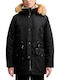 Geacă Parka De Iarnă Neagră
