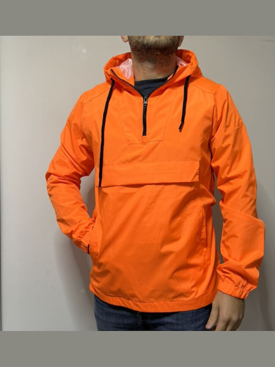 Jacket Windproof Orange Fluo