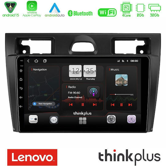 Lenovo Car Audio System for Ford Fiesta / Fusion 2006-2008 (Bluetooth/USB/WiFi/GPS/Apple-Carplay/Android-Auto) with Touch Screen 9"