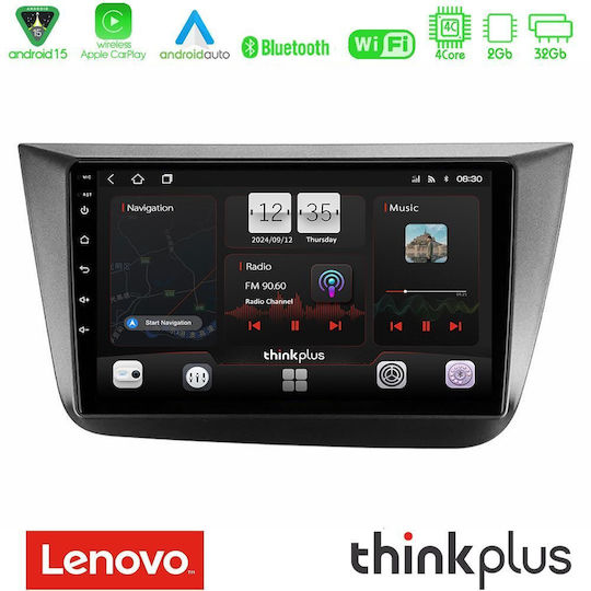 Lenovo Ηχοσύστημα Αυτοκινήτου για Seat Altea 2004-2015 (Bluetooth/USB/WiFi/GPS/Apple-Carplay/Android-Auto) με Οθόνη Αφής 9"