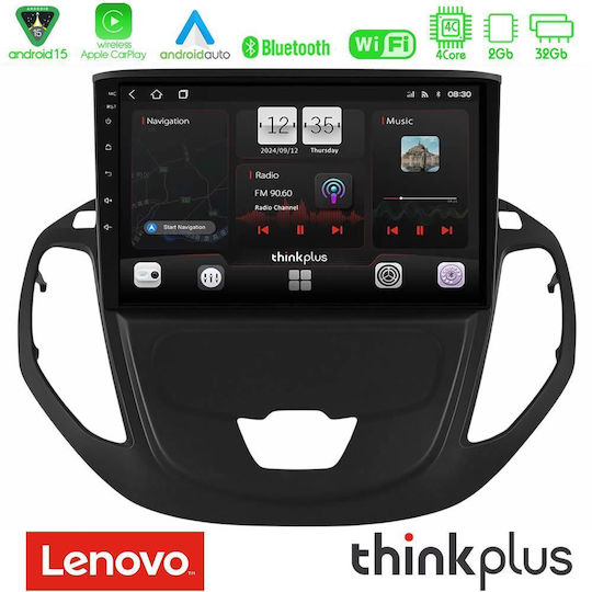 Lenovo Ηχοσύστημα Αυτοκινήτου για Ford Courier 2015-2023 (Bluetooth/USB/WiFi/GPS/Apple-Carplay/Android-Auto) με Οθόνη Αφής 9"