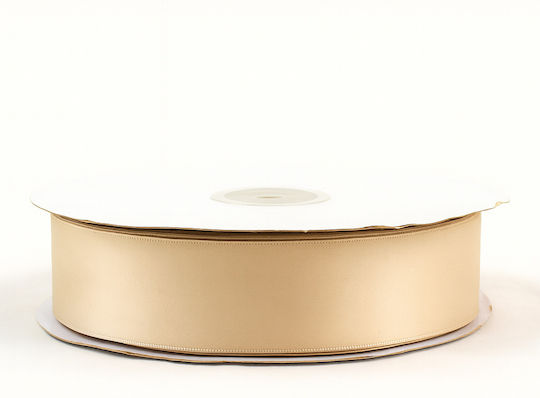 Satin,σατεν Band Doppelseitig Monochrom Beige 45meters mit Breite 23mm