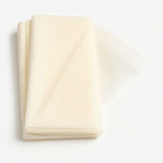 Tulle Organza Pătrat 40x40cm Ecru Ivoire 100 Bucăți