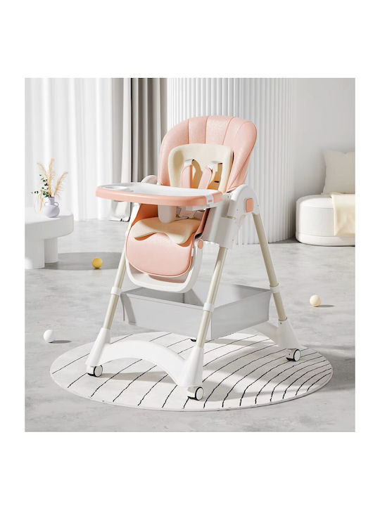Klappbarer Baby Hochstuhl Rosa