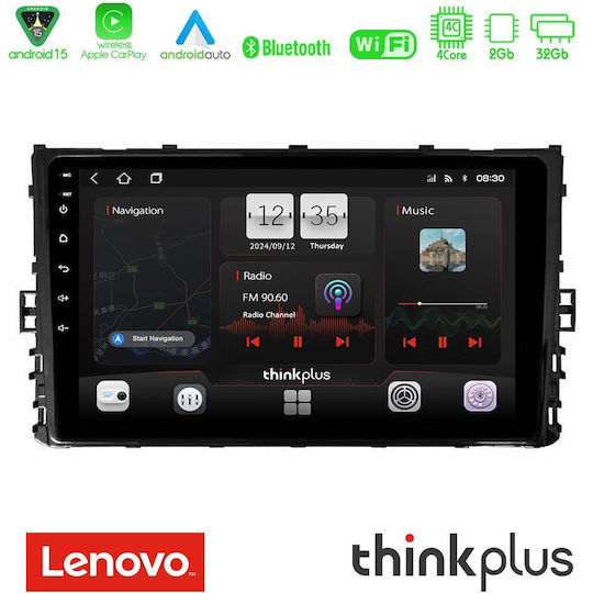 Lenovo Ηχοσύστημα Αυτοκινήτου για Volkswagen Polo / Tiguan / Golf / T-Roc / T-Cross 2017 (Bluetooth/USB/AUX/WiFi/GPS/Apple-Carplay/Android-Auto) με Οθόνη Αφής 9"