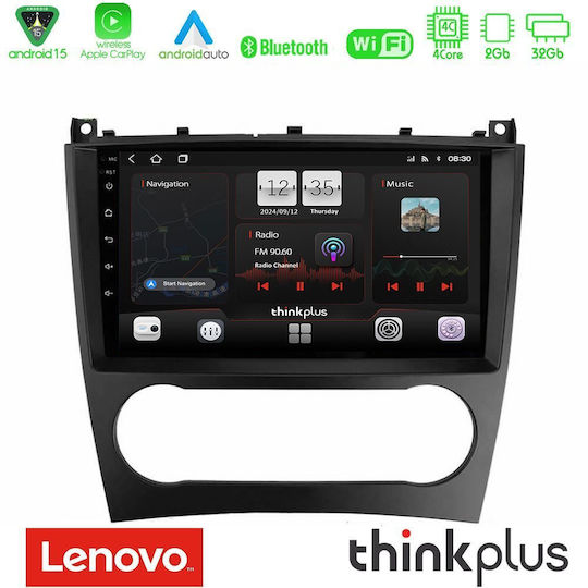 Lenovo Ηχοσύστημα Αυτοκινήτου για Mercedes-Benz C Class / CLK Class / CLC Class 2004-2011 (Bluetooth/USB/AUX/WiFi/GPS/Apple-Carplay/Android-Auto) με Οθόνη Αφής 9"