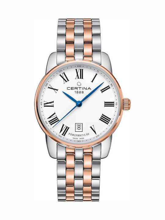 Certina Мъжки Часовник 39mm На Батерия със Сребриста Метална Гривна