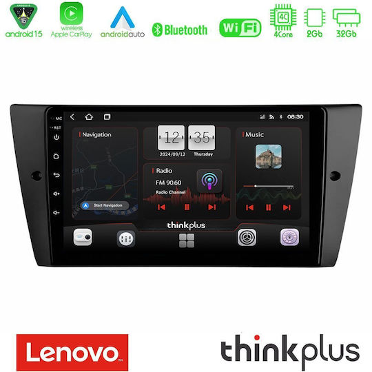 Lenovo Car Audio System for BMW Series 3 (E90) / Series 3 / E90 2006-2011 (Bluetooth/USB/AUX/WiFi/GPS/Apple-Carplay/Android-Auto) with Touch Screen 9"