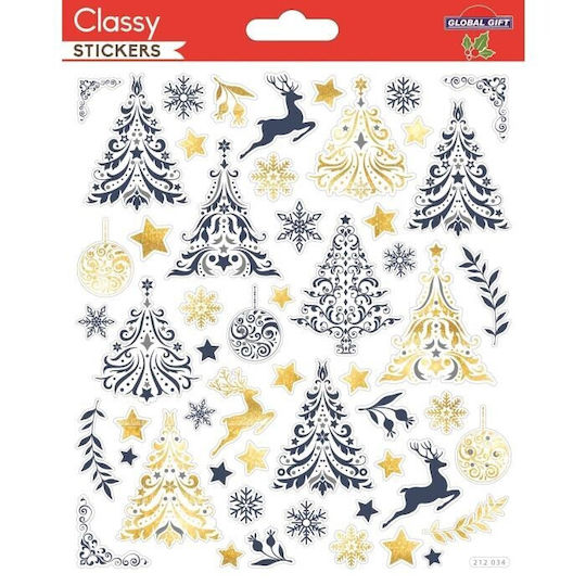 Classy Christmas Stickers 15x17cm 212034 Global Gift