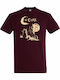 T-shirt Unisex " Cure Band Cat Moon " Burgundy