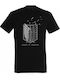 T-shirt Unisex " Attack On Titan Wings Freedom " Back Print Black