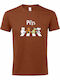 T-shirt Unisex " Pets Abbey Road " Terracotta
