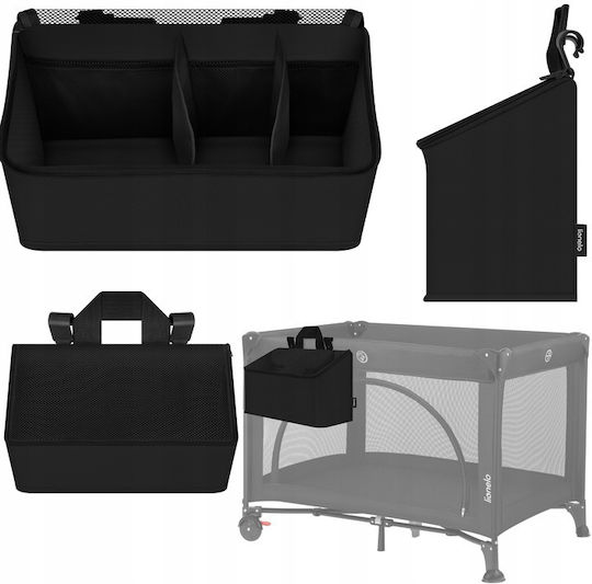 Lionelo Kinderzimmer-Aufbewahrungskörbe Kinderbett-Set Schwarz