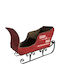 Artekko Christmas Wooden Figure Sleigh Red Height 52cm