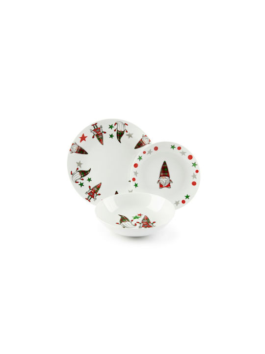 Excelsa Set Weihnachtliche Geschirr Porzellan Mehrfarbig 18Stück