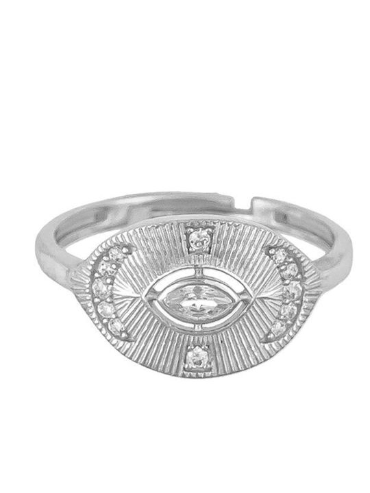 Excite-Fashion Ring with Zircon made of Silver
