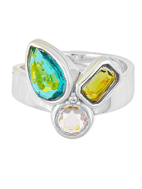 Excite-Fashion Ring with Zircon made of Silver