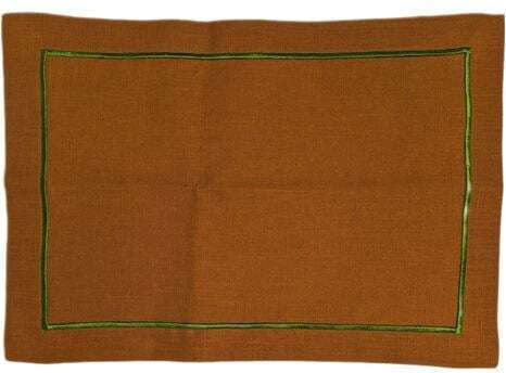 Nakas Concept Platzdeckchen Stoff Grün 50x35cm 4Stück