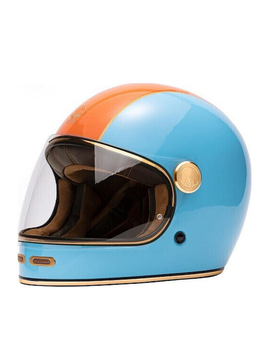 Marko Helmets Fullmoon 2 Blue Orange Motorcycle...