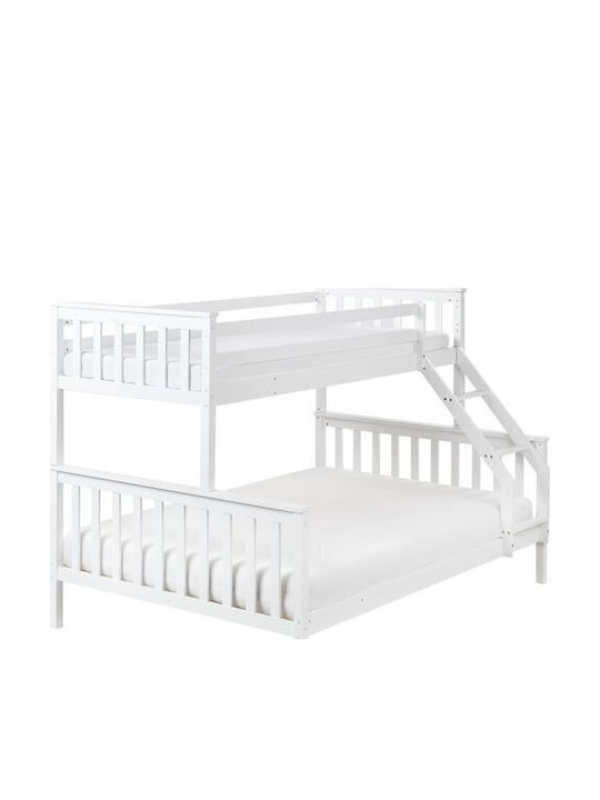 Kinderbett Koje Einzeln mit Stauraum Weiß für Matratze 90x200cm