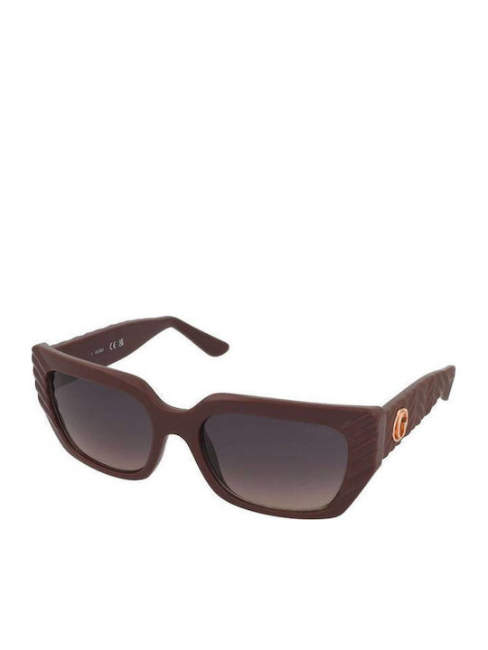 Guess Unisex Sunglasses with Red Horn-Rimmed Frame and Red Gradient Lens GU00254 69Z