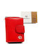 Small Leather Women's Wallet Red