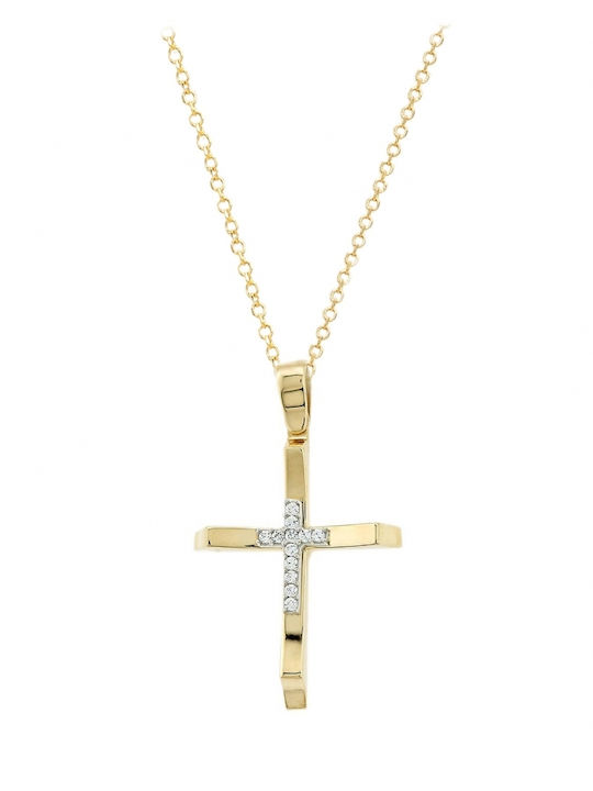 Women's Gold Cross 14K with Chain