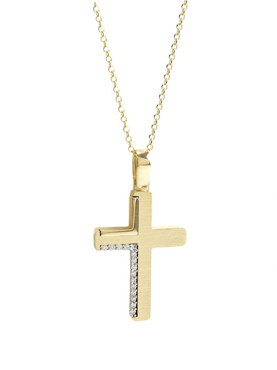 Women's Gold Cross 14K with Chain