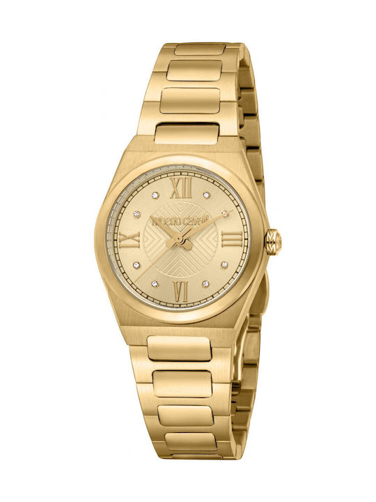 Roberto Cavalli Core Women's Watch with Gold Metal Bracelet