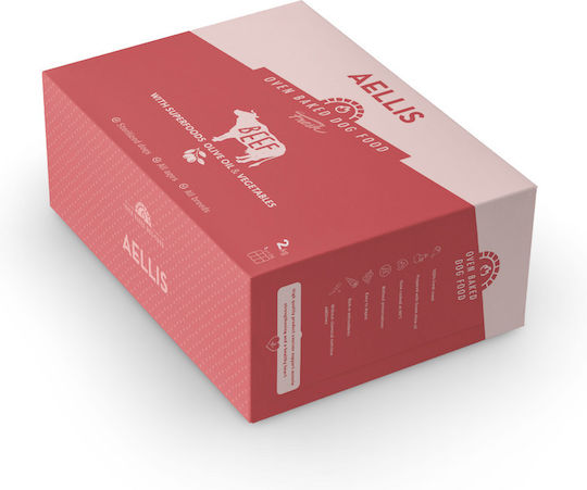 Aellis Oven Baked Beef 2kg Ξηρά Τροφή για Ενήλικους Σκύλους με Μοσχάρι, Κοτόπουλο, Λαχανικά και Βοδινό