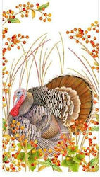 Servetele Pentru Petreceri Guest Turkey Berries 10.8x19.8cm Caspari 15 Bucăți Servetele Pentru Petreceri Guest Turkey Berries 10.8x19.8cm Caspari 15 Bucăți