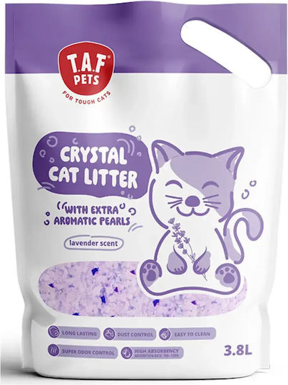 T.A.F. Pets Kristall Katzenstreu mit Duft Lavendel 1.6kg / 3.8Es