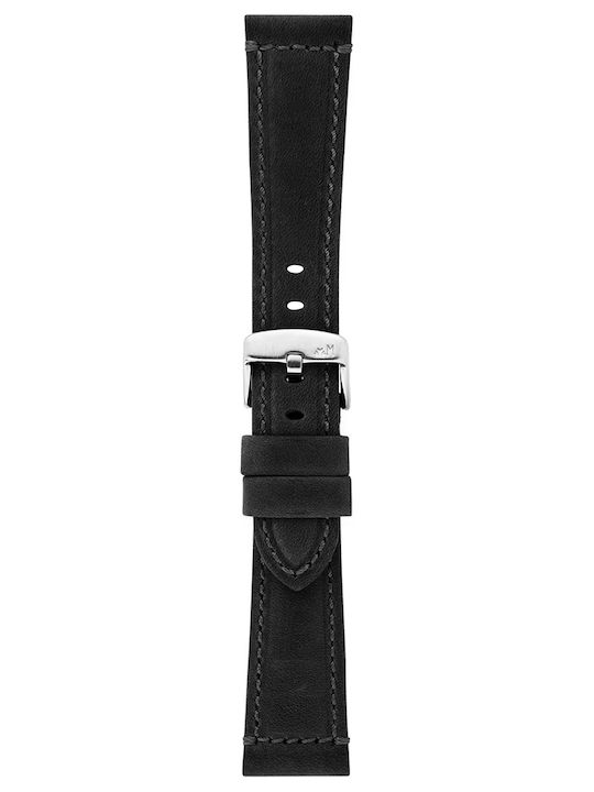 Morellato Leather Strap Black 20mm